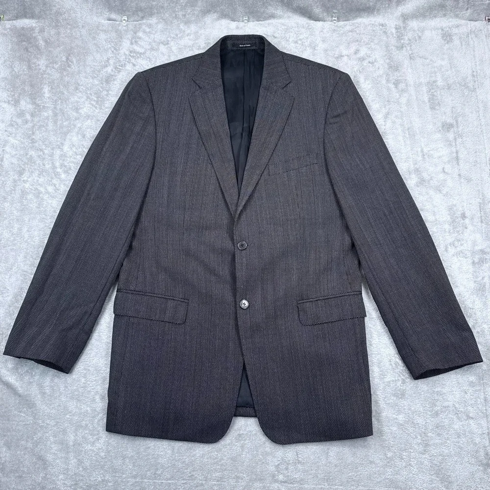 Versace Collection 100% Wool Herringbone Blazer Mens 42 US Sport Coat Jacket